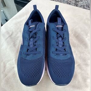 New! Navy Skechers with Pink Trim